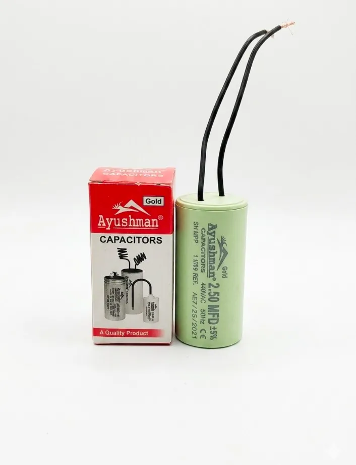 2.50MFD CAPACITOR ROUND WIRE FOR CELLING FAN-AYUSHMAN & AYUSHMAN GOLD