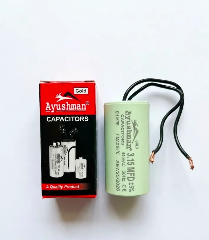 3.15MFD CAPACITOR ROUND WIRE FOR CELLING FAN-AYUSHMAN & AYUSHMAN GOLD